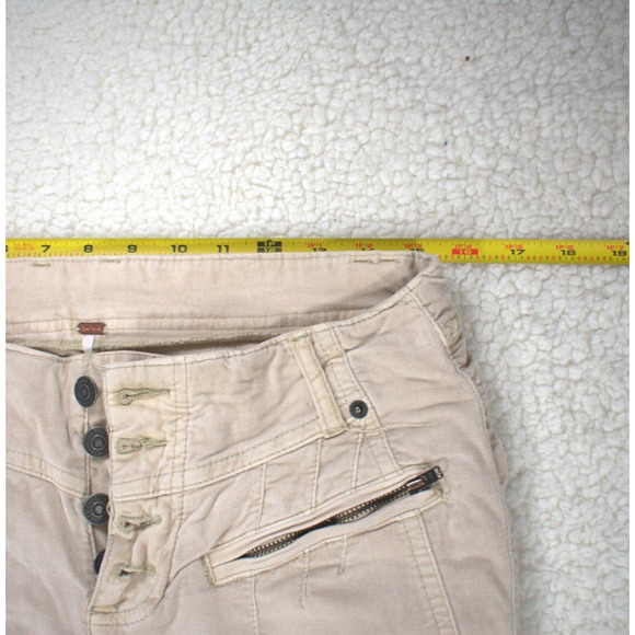 NWOT Free People Hit Back Slim Flare Pant Sz 4 Morning Oat Corduroy Velvet Boho - Picture 4 of 5